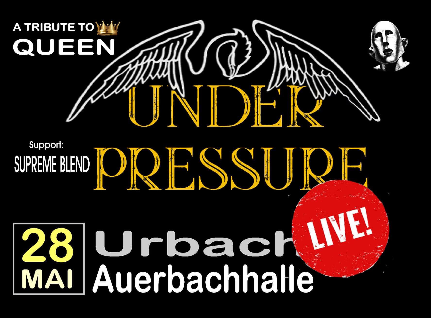 A tribute to Queen - Under Pressure - Live Konzert Auerbachhalle Urbach 2022