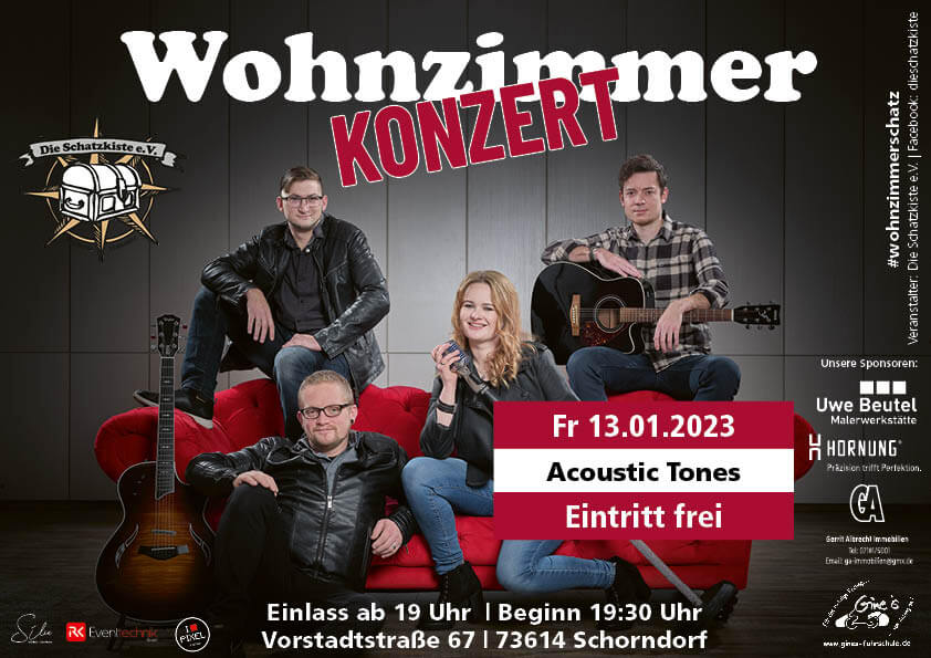 Acoustic Tones im Wohnzimmerkonzert 2023 Schorndorf