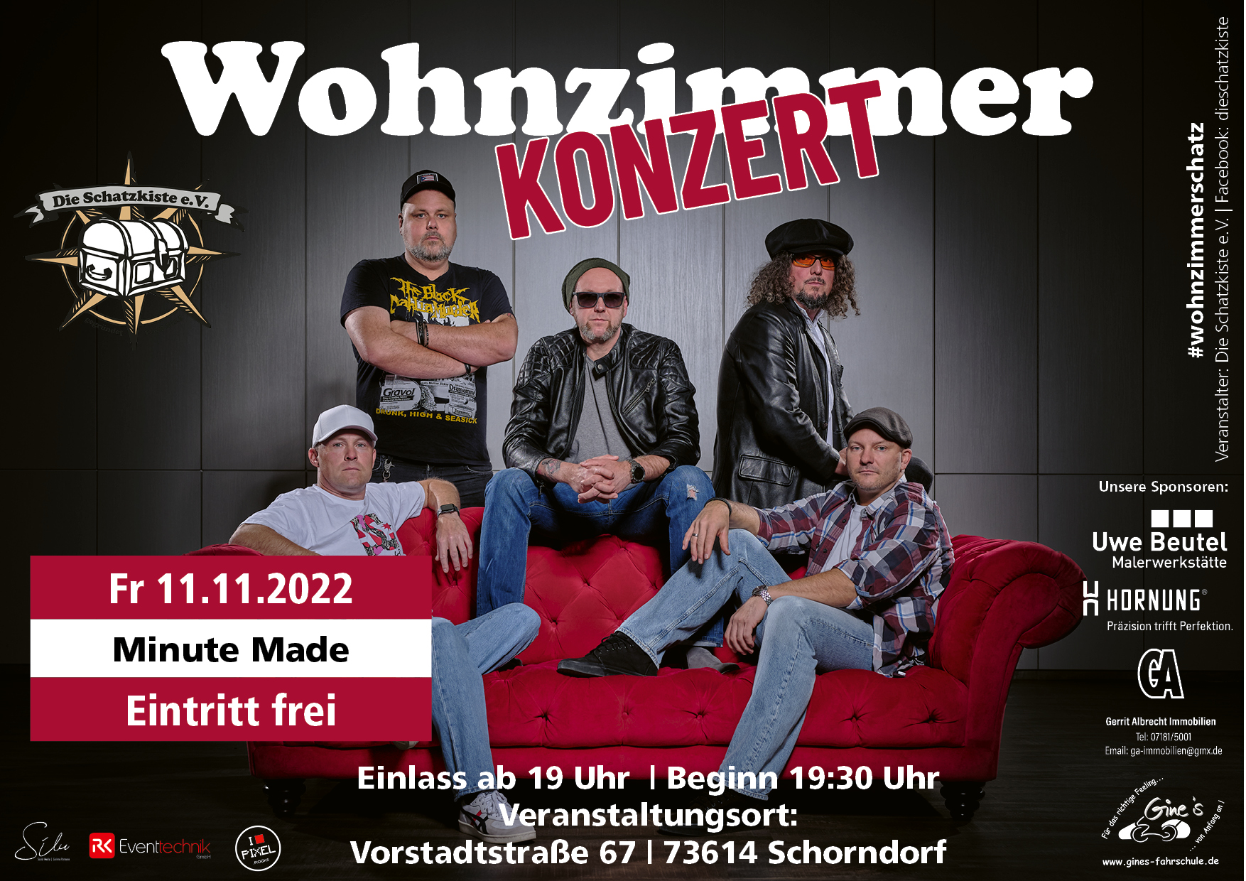 Wohnzimmerkonzert Schatzkiste Schorndorf Minute Made